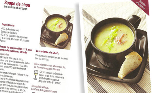 Fiches recettes Carrefour Soupe Chou